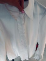 white blouse - shirt with ruffle detailing