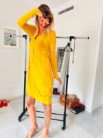 Cora Kemperman yellow dress