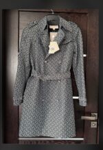 Dark blue print, Michael Kors Trench coat, size xxs,
